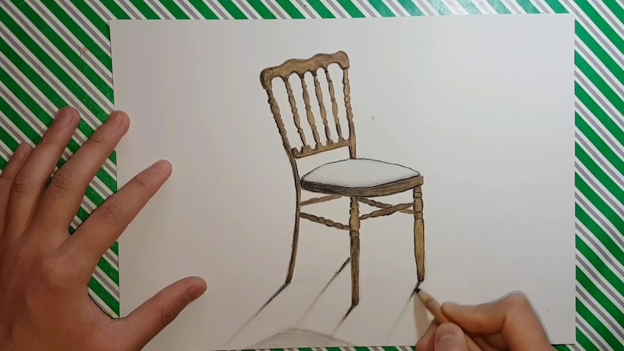 COMMENT DESSINER UNE CHAISE AVEC OMBRE, 3D ( promarker