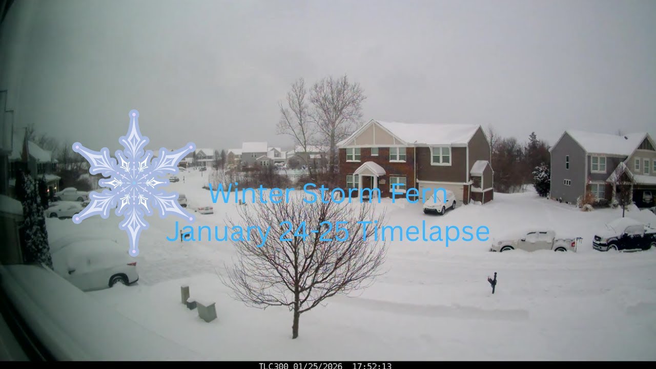 January 24-25 Timelapse Major snowstorm from Winter storm Fern