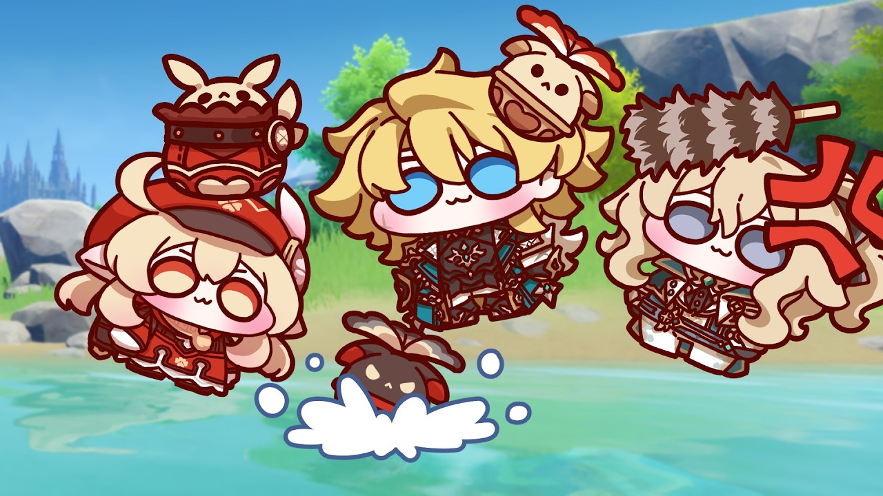 Varka and Klee are secretly fishing! Jean will put you all in the detention room!