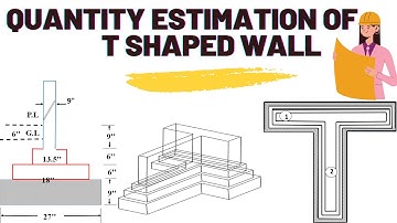 How to find the Quantity Estimation of T Shaped Wall | Wall Estimation | Quantity survey