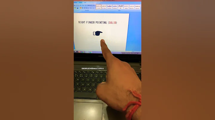 Right finger Pointing Symbol shortcut in ms word #shorts #shortcutkeys #msword #computer #viral