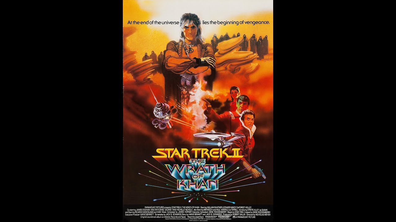 Star Trek: the Wrath of Khan movie poster. Звезда хана