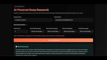 Watch How AI Agents Automate Deep Research | Next.js + FastAPI Demoresearch agent