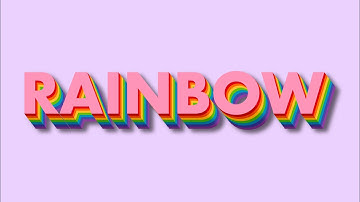 Easy Beginner 3D Rainbow Typography In Procreate