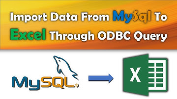 how to import data from mysql to excel through odbc data source