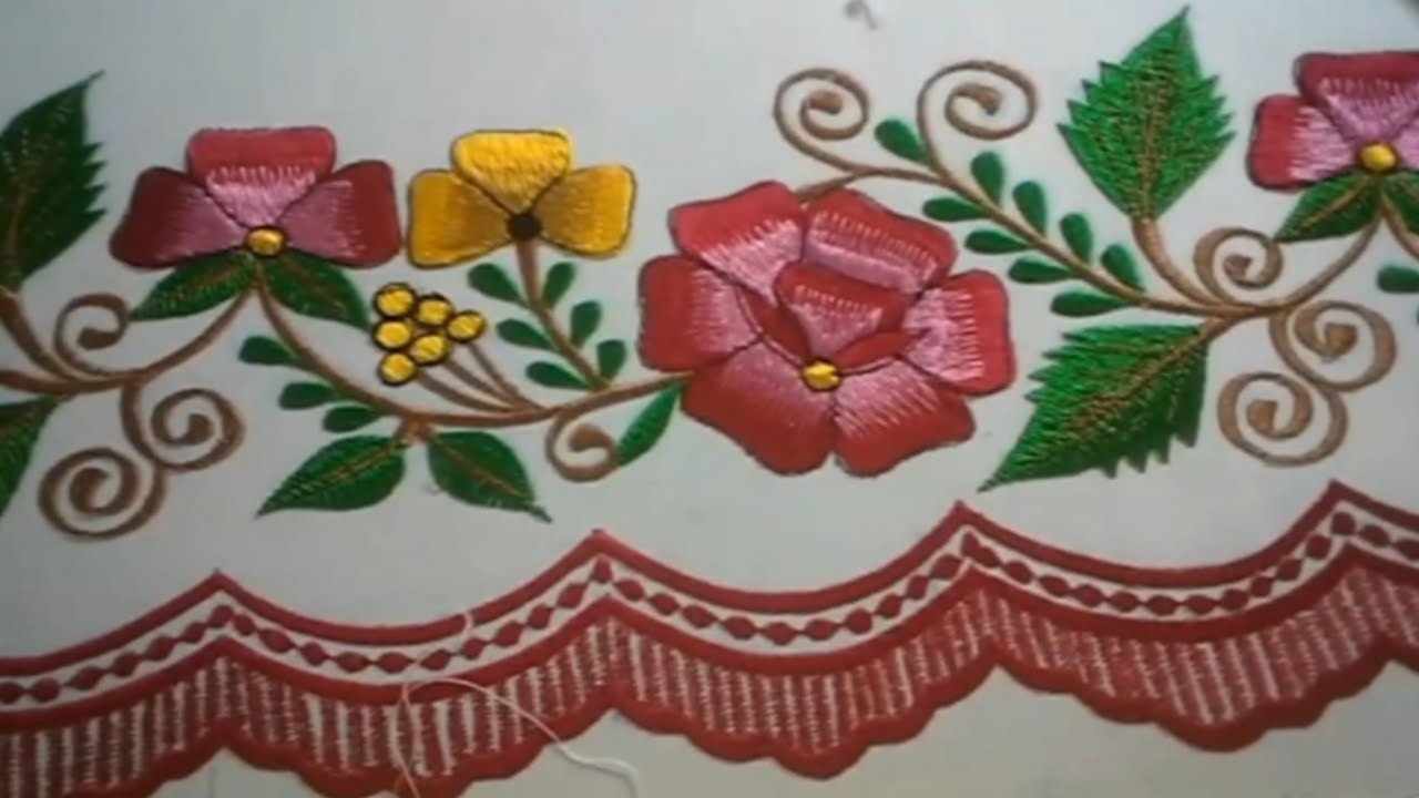 floral machine machine embroidery machine embroidery YouTube