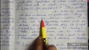 Life script... Life position...  Transactional  analysis