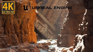 Unreal Engine 5 Desert Canyon Test (4K 60 FPS)