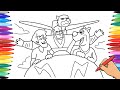SCOOBY! COLORING PAGES FOR KIDS - DRAWING AND COLORING SCOOBY SCENE