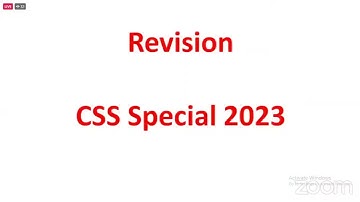 Special CSS 2023 Revision Class  2  Islamic Study  Sir Raza Ansari NOA Digital