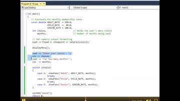 Menu Driven Program with Functions - Revised