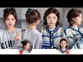 Quick &amp; Easy Hairstyle Tutorial 🌈 Beautiful Bun &amp; Braid Hairstyles*Korean Style