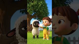 Baby Cute Girl Feeding Milk to Little Lamb | 3D Cartoon for Kids #shorts