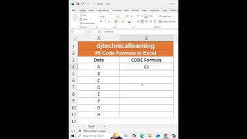 CODE Formula in Excel | Deepak Jhanswa | #code #excel