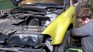 BMW M3. The side body repair of the car . Ремонт бока машины. BMW M3. The side body repair of the car . Ремонт бока машины.
