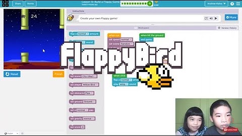 How to Code FLAPPY BIRD in Code.org: Build a Flappy Game in Course C Lesson 12: Puzzle 10-11