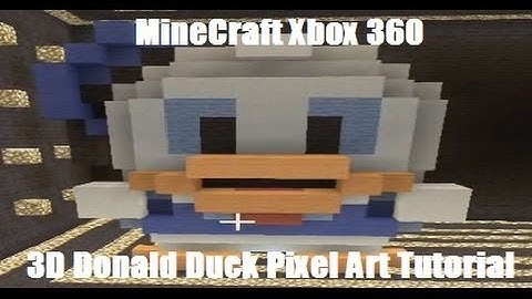 MineCraft Xbox 360 - 3D Donald Duck Pixel Art Tutorial