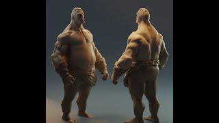 Zbrush Stylized Anatomy Study - Timelapse