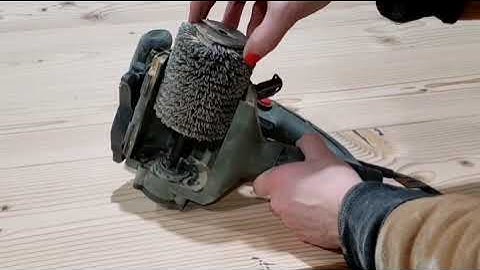 How to Wire Brush and Texture a New Wood Table with the Restorer tool for a Cerused Finish.