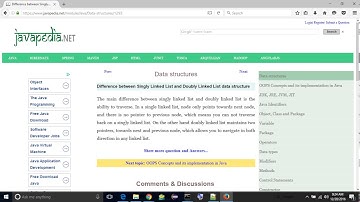 Difference between Singly Linked List and Doubly Linked List data structure | javapedia.net