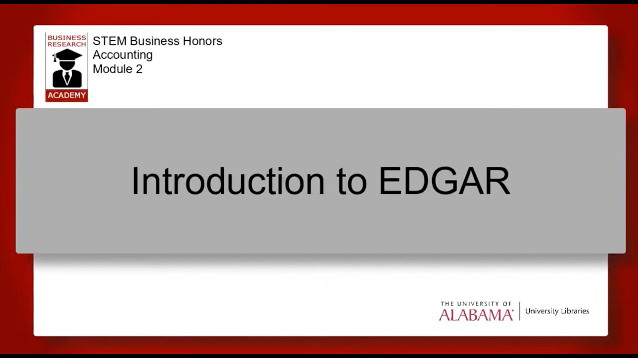 Thumbnail for Introduction to EDGAR