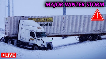 🔴MAJOR MIDWEST WINTER STORM - STORM CHASERS LIVE