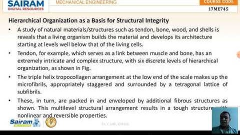 Lecture Video 2_ 17ME745_Biomimetics_Module 3_ Hierarchical Organisation_ Dr C ANIL KUMAR