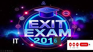 Exit Exam 2016 Information Technology(1-20)