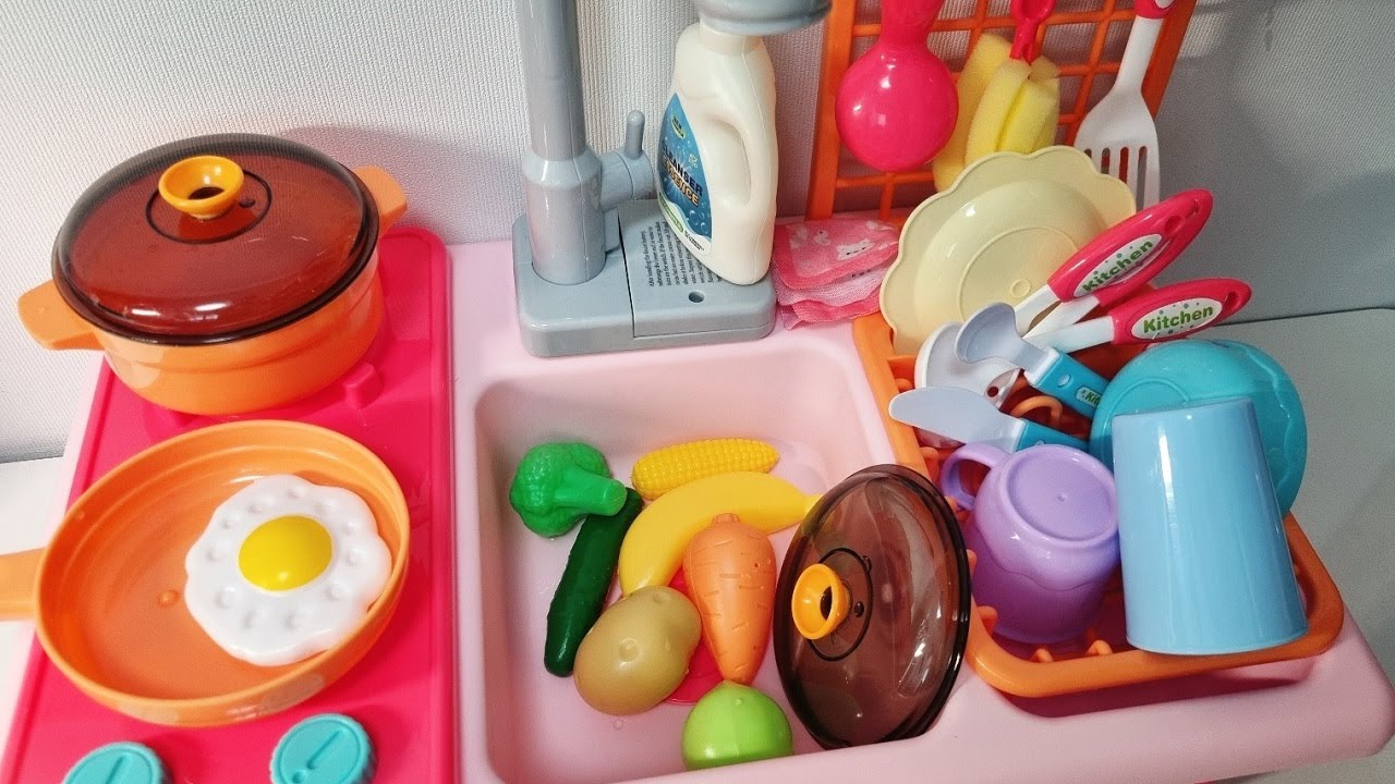 [TOY ASMR] A real water working sink toy unboxing ( 물나오는 꼬마쉐프 싱크대 놀이 장난감 언박싱)