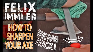 Rag Trick: Great technique to sharpen/reprofile a convex edge! Every ax user should know this Trick