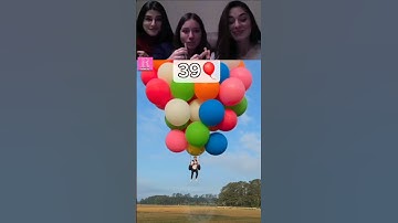 How many balloons does it take to fly? girls reaction on Mrbeast video #shorts #funny #mrbeast
