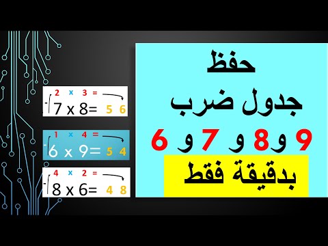 حفظ جدول الضرب 6 و 7 و 8 و 9 حيلة ممتعة وسهلة في الرياضيات