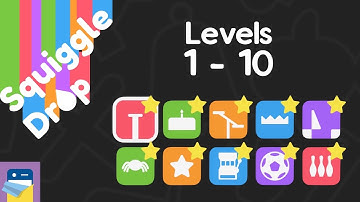 Squiggle Drop: Levels 1 - 10 Walkthrough & iOS Apple Arcade Gameplay (by Noodlecake)