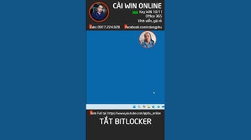 Tắt Bitlocker trước khi cài Win