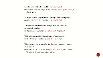 Office Automation Tools OAT Word Excel Powerpoint DOS Random MCQ | Ronak Panchal