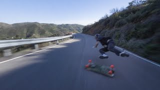 Pretty Fast Downhill Skate Crash (Raw Run) Malibu