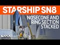 SpaceX Boca Chica - SN8 Nosecone Stacked - SN8 Preburner Test Slow Motion Replay