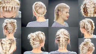 10 FAUX BRAIDED SHORT HAIRSTYLES Tutorial | Milabu