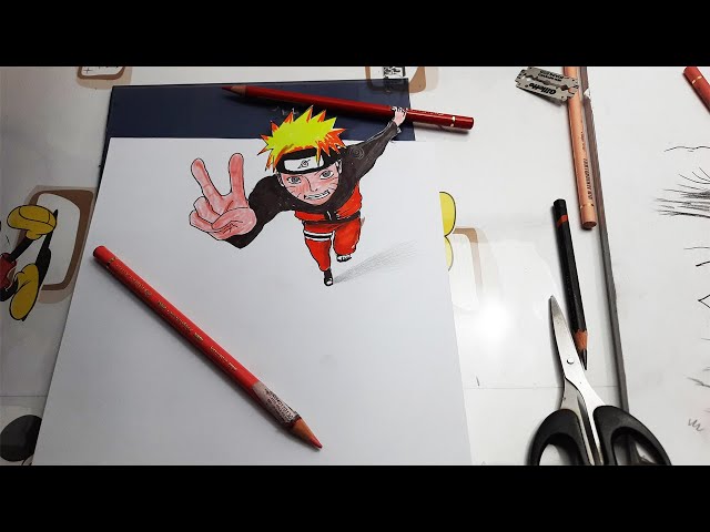 Here's my 3D Naruto drawing. Following are the steps for drawing ithope  you enjoy it..