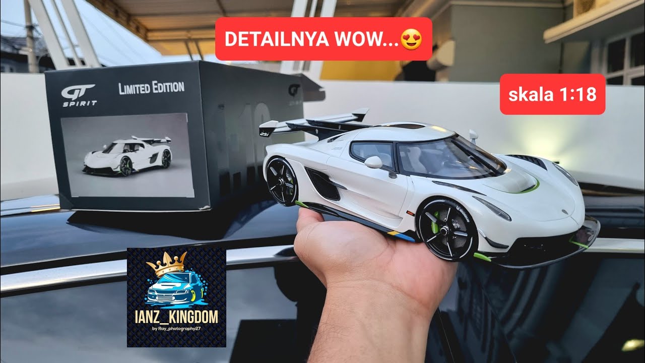 GT Spirit 1/12 – Koenigsegg Jesko Crystal Blanc 2019 – Voiture De Sport Miniature (Neuf, Métal/Plastique)