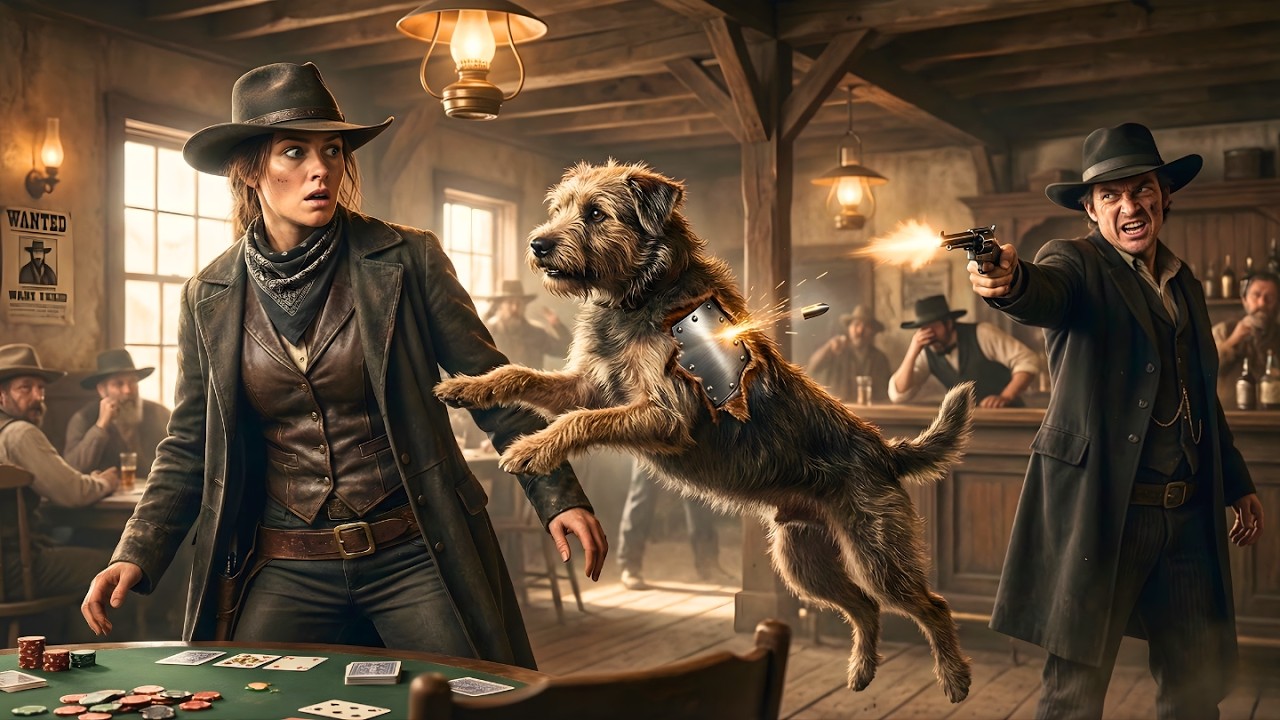 “That’s Your MUTT”, Mocked in the Saloon Showdown—Until Her PET Mutt Steps Between Her and a Bullet!