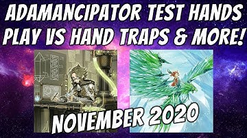 Yu-Gi-Oh! 20 Adamancipator Test Hands - Playing vs. Hand Traps & Board Breakers! (November 2020)