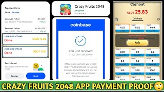 Crazy Fruits 2048 App Payment Proof॥New Bitcoin Earning Games 2023॥New Btc Earn Games screenshot 2