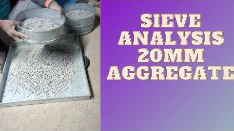 Sieve Analysis coarse aggregate (20mm)#civilengg
