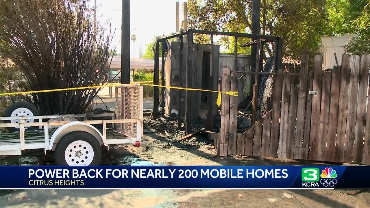 Electrical Fire Cuts Power To Citrus Heights Mobile Home Park Youtube 
