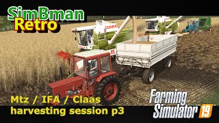 Mtz - IFA  Claas harvesting session p3 / Farming Simulator 19 / FS19, LS19