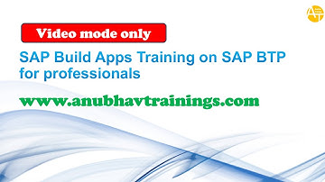 SAP Build Apps end to end training for professionals | SAP BTP Build Low Code No Code development