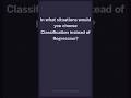 Classification instead of Regression #machinelearning #datascience #artificialintelligence #shorts