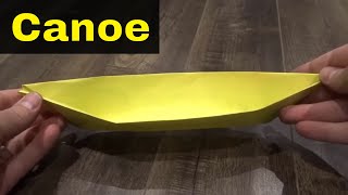 How To Make A Paper Canoe-Easy Origami Tutorial