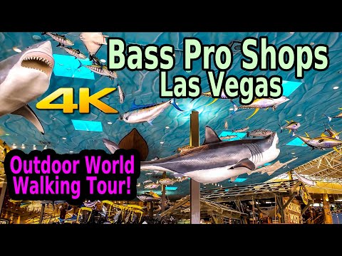 BASS PRO SHOPS LAS VEGAS - AND A BONUS WALKING TOUR! 4K